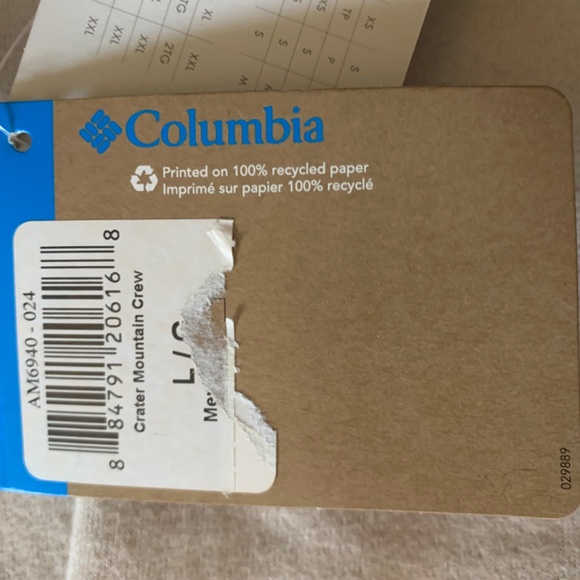 Columbia Bass fish men’s PFG crew neck tan beige green pullover/sweatshirt - Picture 9 of 12